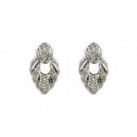 18k White Gold Diamond Set Earrings 18k White Gold Diamond Set Earrings